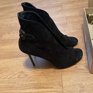 Burberry peep toe ankle boots